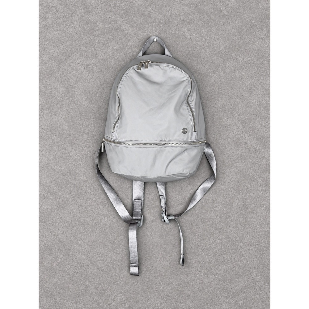 Lululemon City Adventurer Micro Backpack Womens Light Grey Silver Nylon Mini Bag
